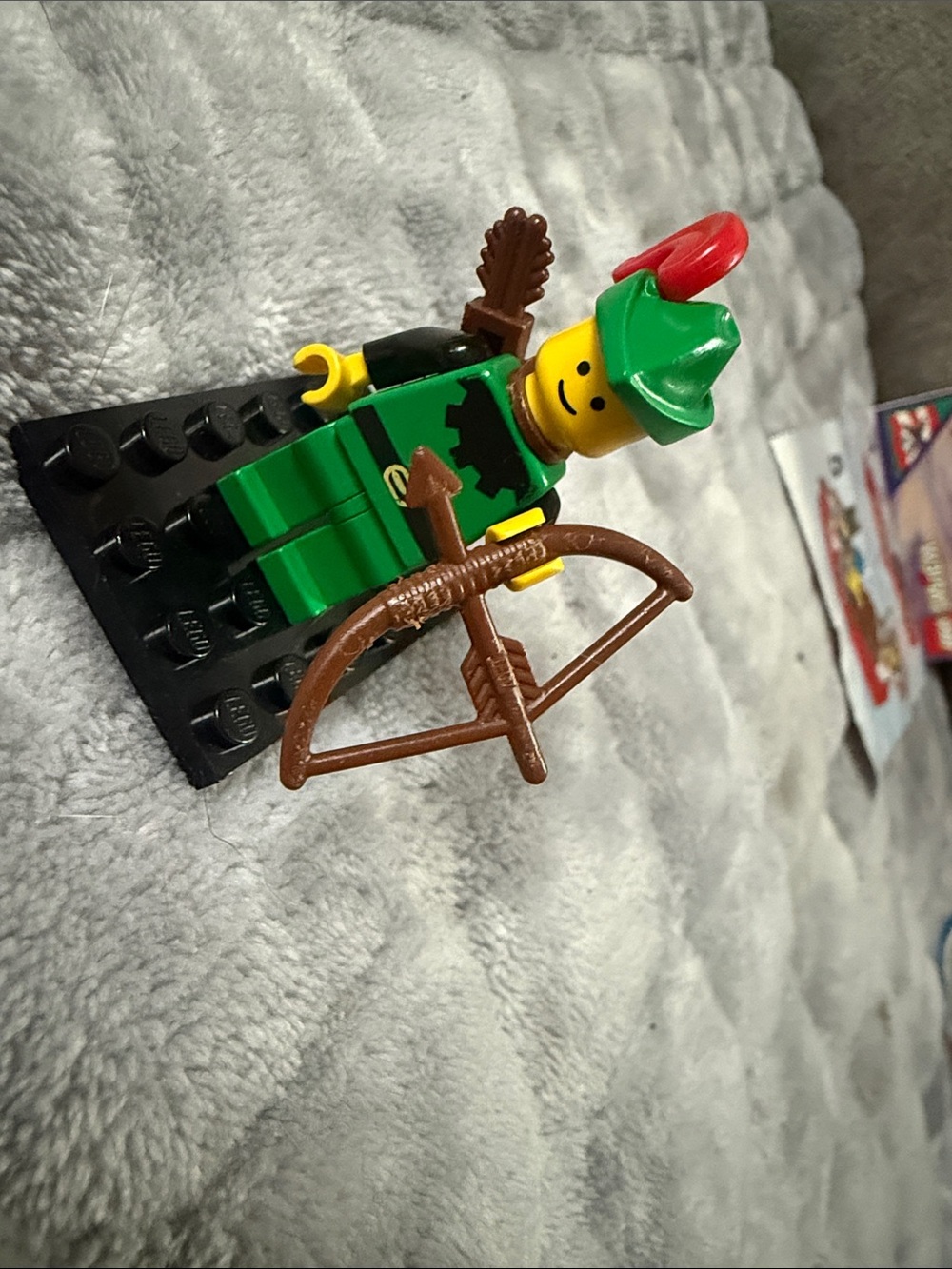LEGO Forestman minifigure cas321 Vintage 1990 Bow Arrow Green Forest Figure